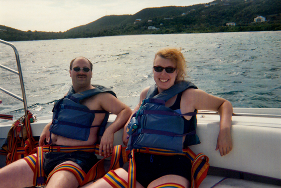 Craig and Steph ready to parasail