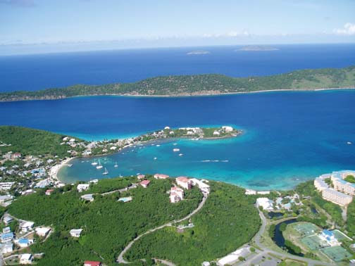 Aerial view of Coki Point