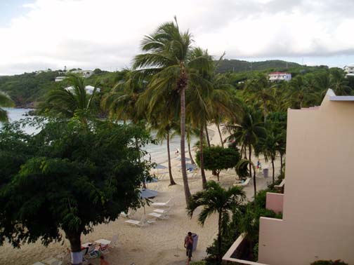 Balcony view of our beach at Secret Harbour