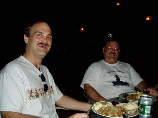 Craig and Steve, Thanksgiving dinner