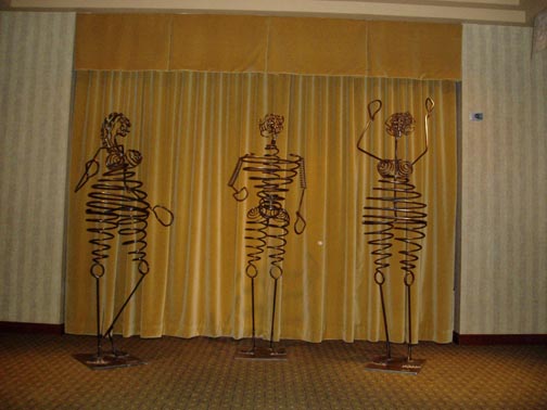 Sculptures in the Listel Vancouver lobby