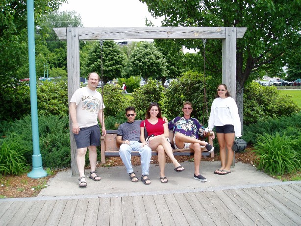 Craig, Shaun, Jenn, Marty, Tiffany on the shores of Champlain