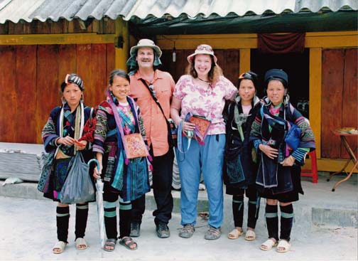 Craig and Steph with Black Hmong local guides