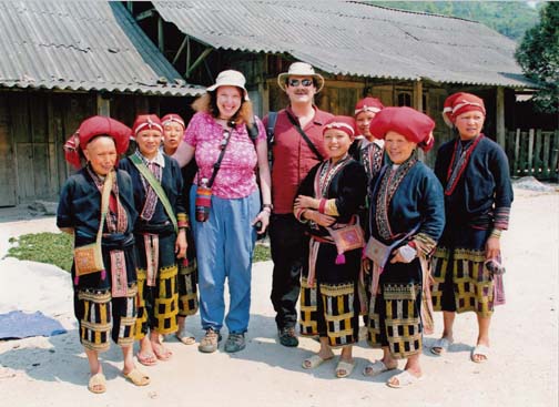 Our Red Dao companions (Photo courtesy of Cuong)