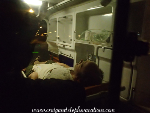 Craig in the ambulance