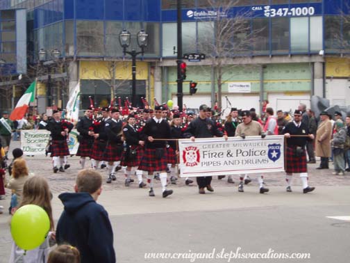 Greater Milwaukee Fire and Police Pipes and Drums, Milwaukee St. Patrick's Day Parade 2006