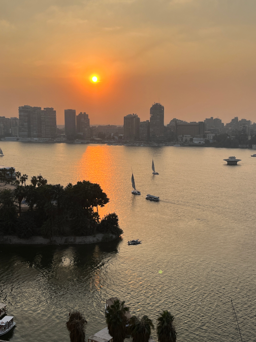 Sunset from Room #905 Balcony, Four Seasons Nile Plaza