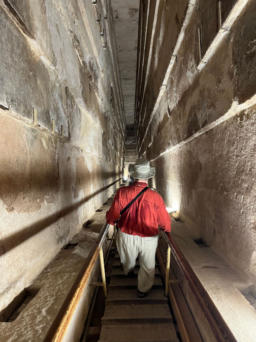 Craig inside the Great Pyramid