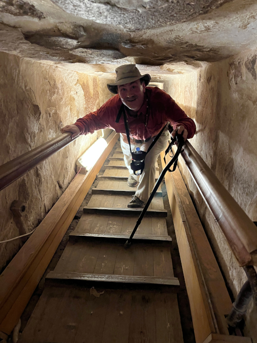Craig inside the Great Pyramid