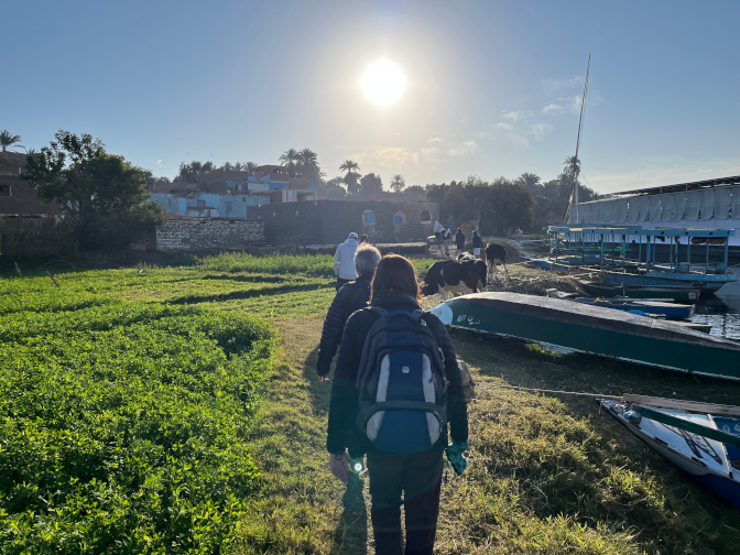 Disembarking at Bisaw Village