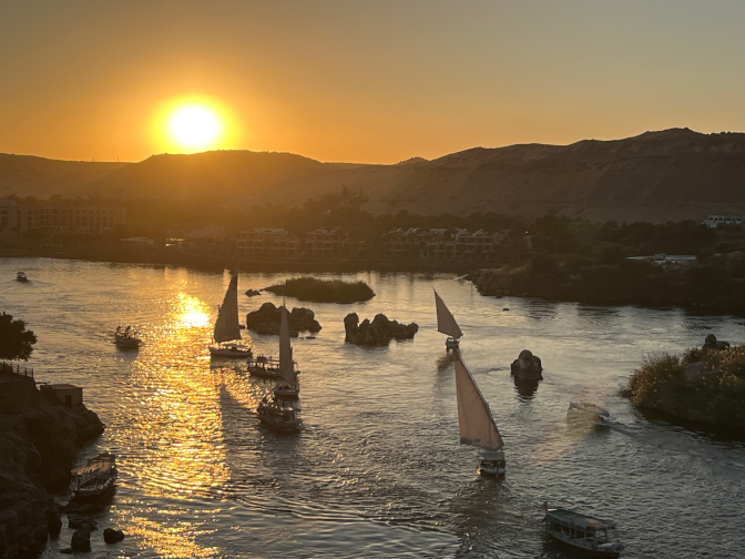 Sunset from Nile Opera Suite balcony