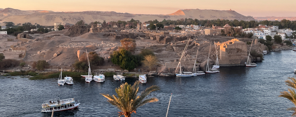 View of Elephantine Island from Nile Opera Suite balcony