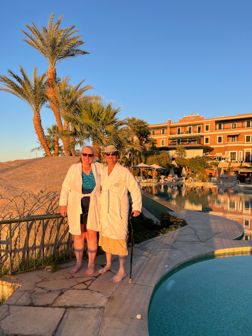 Sunset at the pool, Old Cataract Hotel