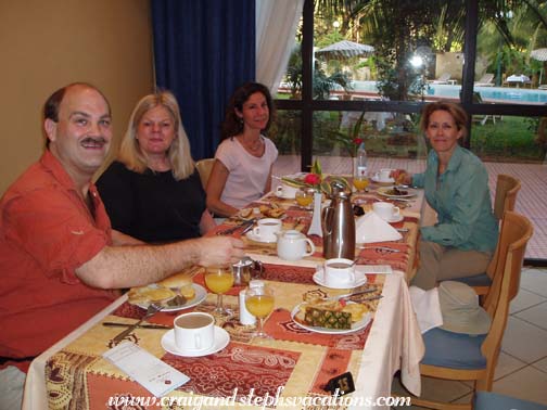 Breakfast in Bamako - Craig, Tina, Pam, and Susan