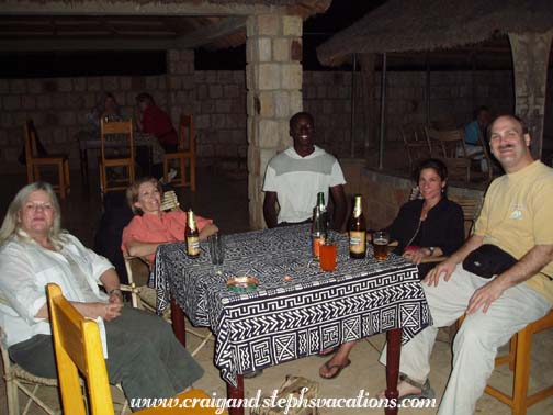 Drinks in the courtyard