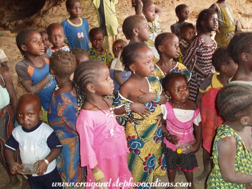 Children serenading us with a Dogon welcome song