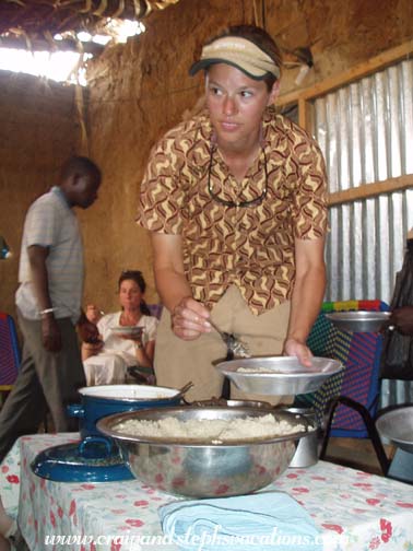 Anna grabbing some lunch