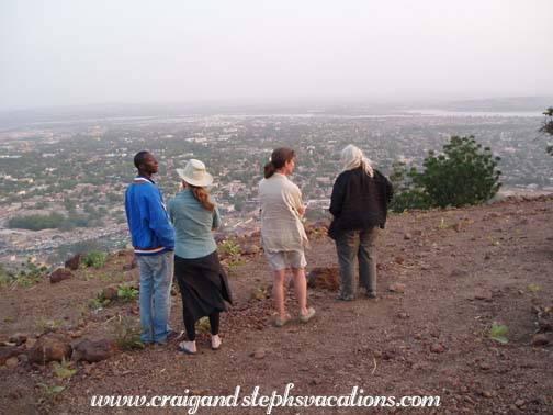 Admiring the view of Bamako from Point G