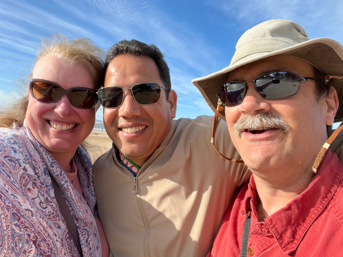 Steph, Jamal, and Craig at the beach