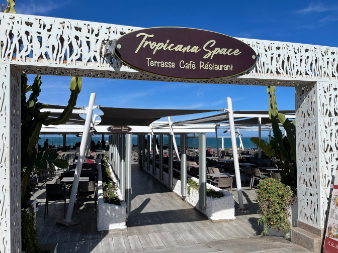 Tropicana Space restaurant on the ocean