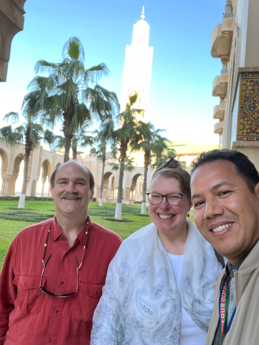 Selfie with Jamal at the Hassan II Mosque