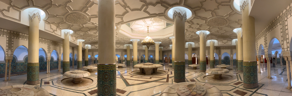 Ablutions area beneath Hassan II Mosque