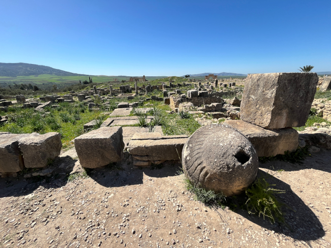 Ancient olive press at Volubilis