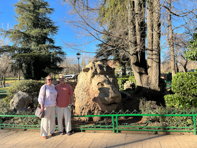 Last Atlas Lion statue in Ifrane