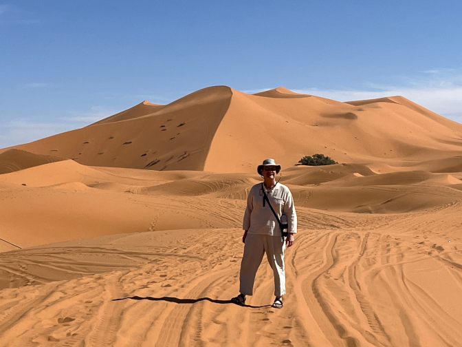 Craig in front of the largest sand dune