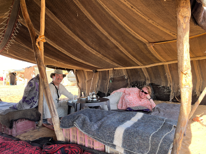 Tea in a nomadic Amazigh camp