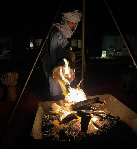 Drumming around the campfire