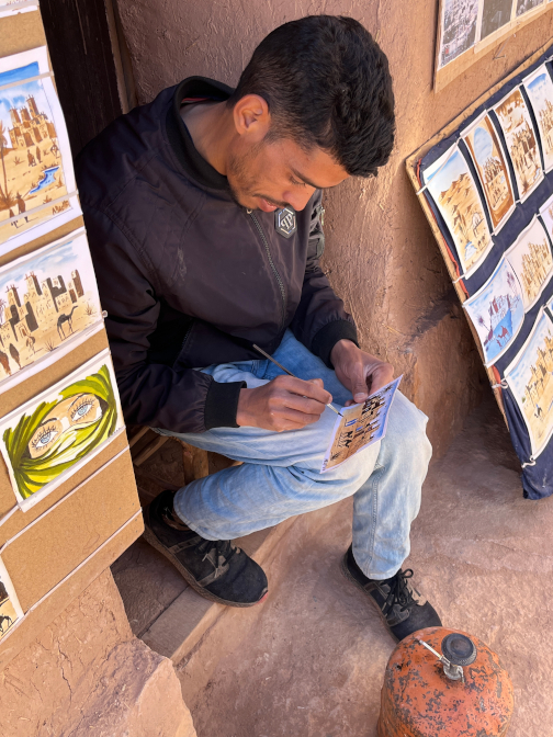 Painter, Aït Benhaddou