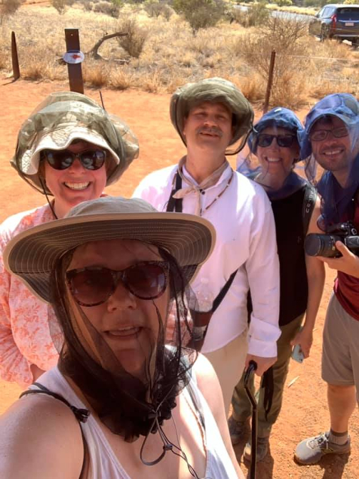 Uluru base walk crew: Alison, Steph, Craig, Allison, Eric