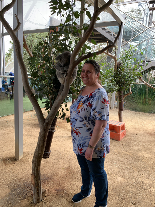 Koala encounter at WILD LIFE Sydney: Carmen