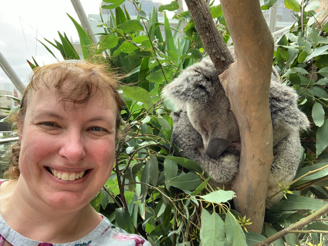 Koala encounter at WILD LIFE Sydney: Steph