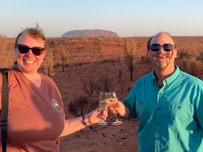 Champagne toast at the Sounds of Silence dinner