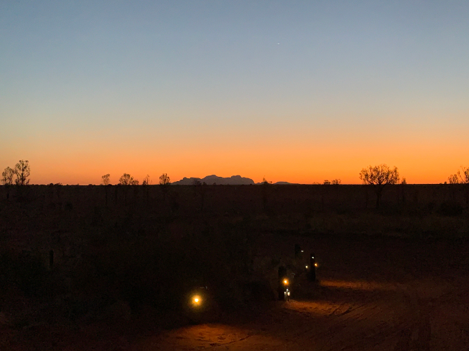 Kata Tjuta at sunset, Sounds of Silence dinner