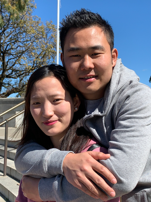 Newlyweds Sonam Choki and Sonam Tshering