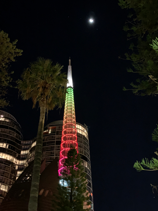 Moon over the Bell Tower, Elizabeth Quay