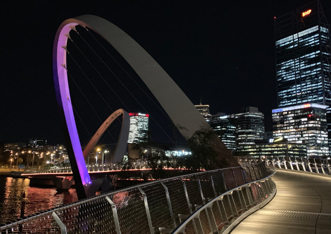 Pedestrian bridge, Elizabeth Quay