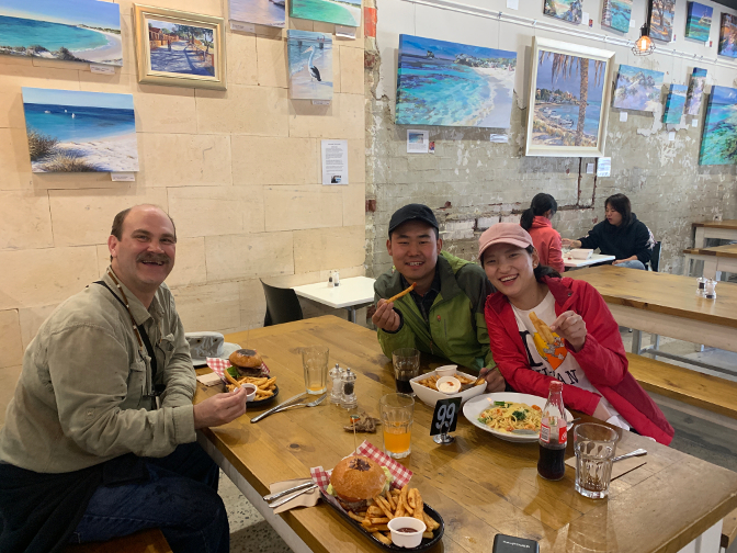 Lunch at Geordie's Cafe, Geordie Bay