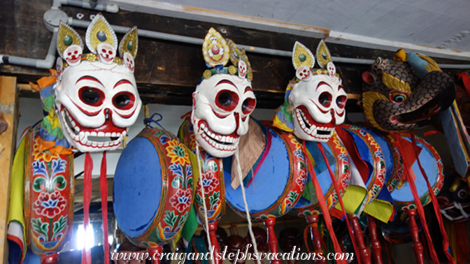 Skeleton masks and drums