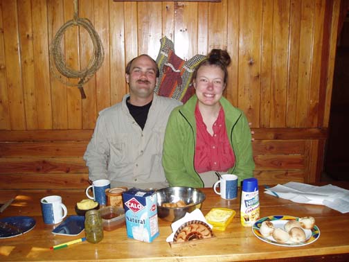 Craig and Steph at breakfast