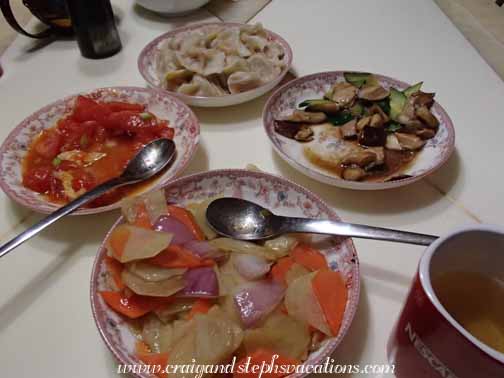 Delicious home-made meal, Beiguanfang Hutong