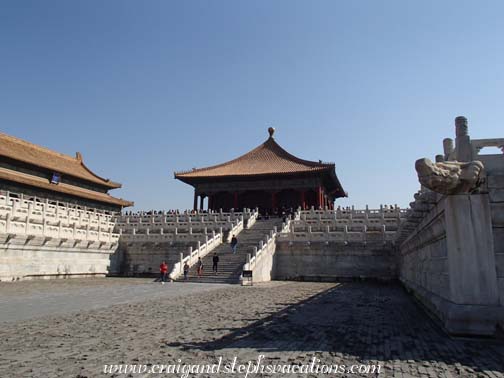 A quiet spot within the crowded Forbidden City