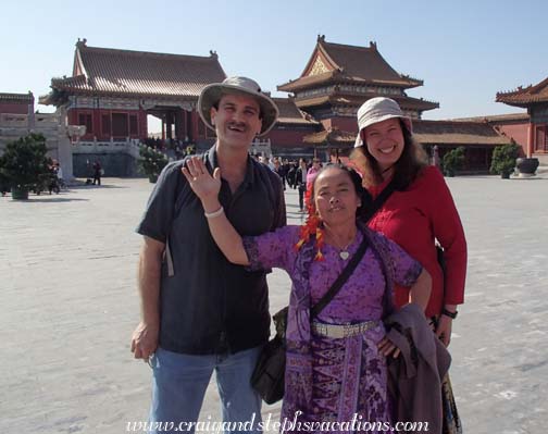 Making new friends at the Forbidden City