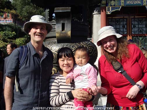 Photos with families at the Summer Palace