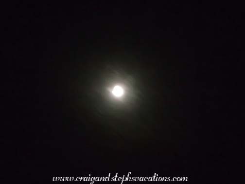 Moon through our skylight