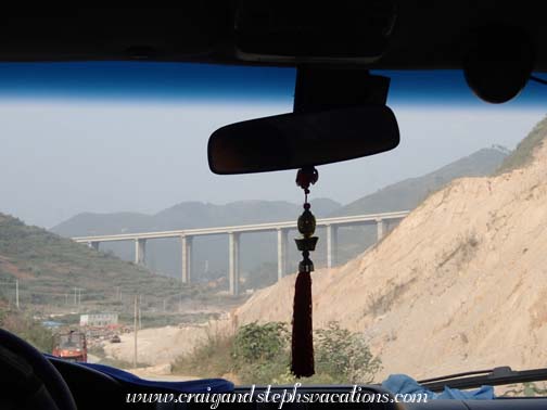 High speed rail construction near Shi Qing Village