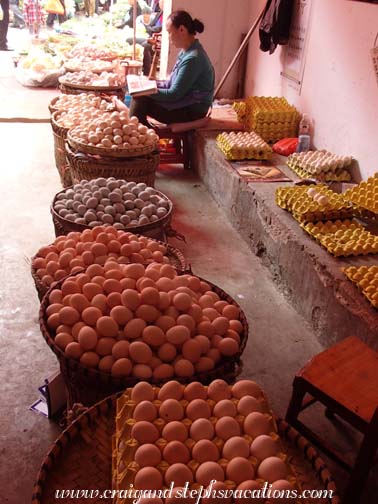 Eggs, Kaili Sunday market